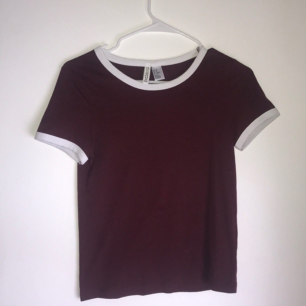 H&M Maroon T-shirt